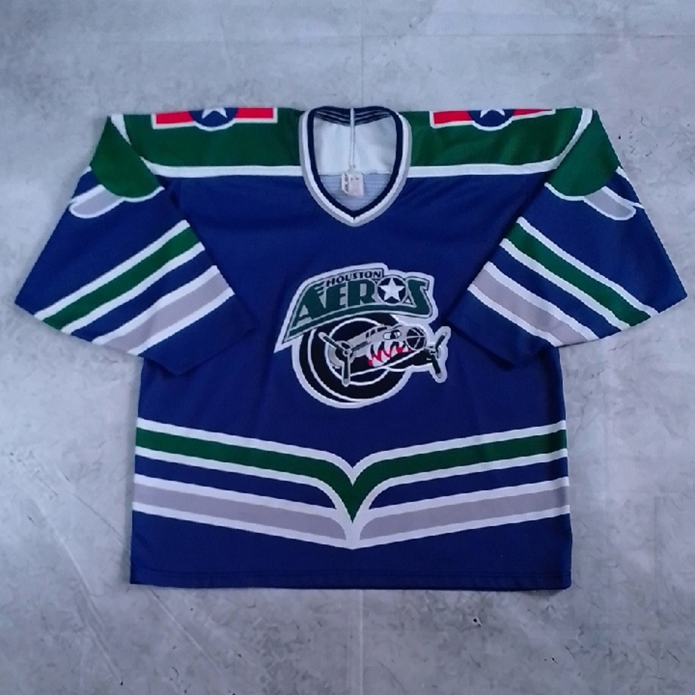 Vintage RARE IHL HOUSTON AEROS AUTHENTIC BAUER HOCKEY JERSEY